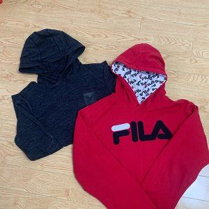 Boys Hoodie Hooded Sweatshirt XXL Fila American Eagle Blue Grey